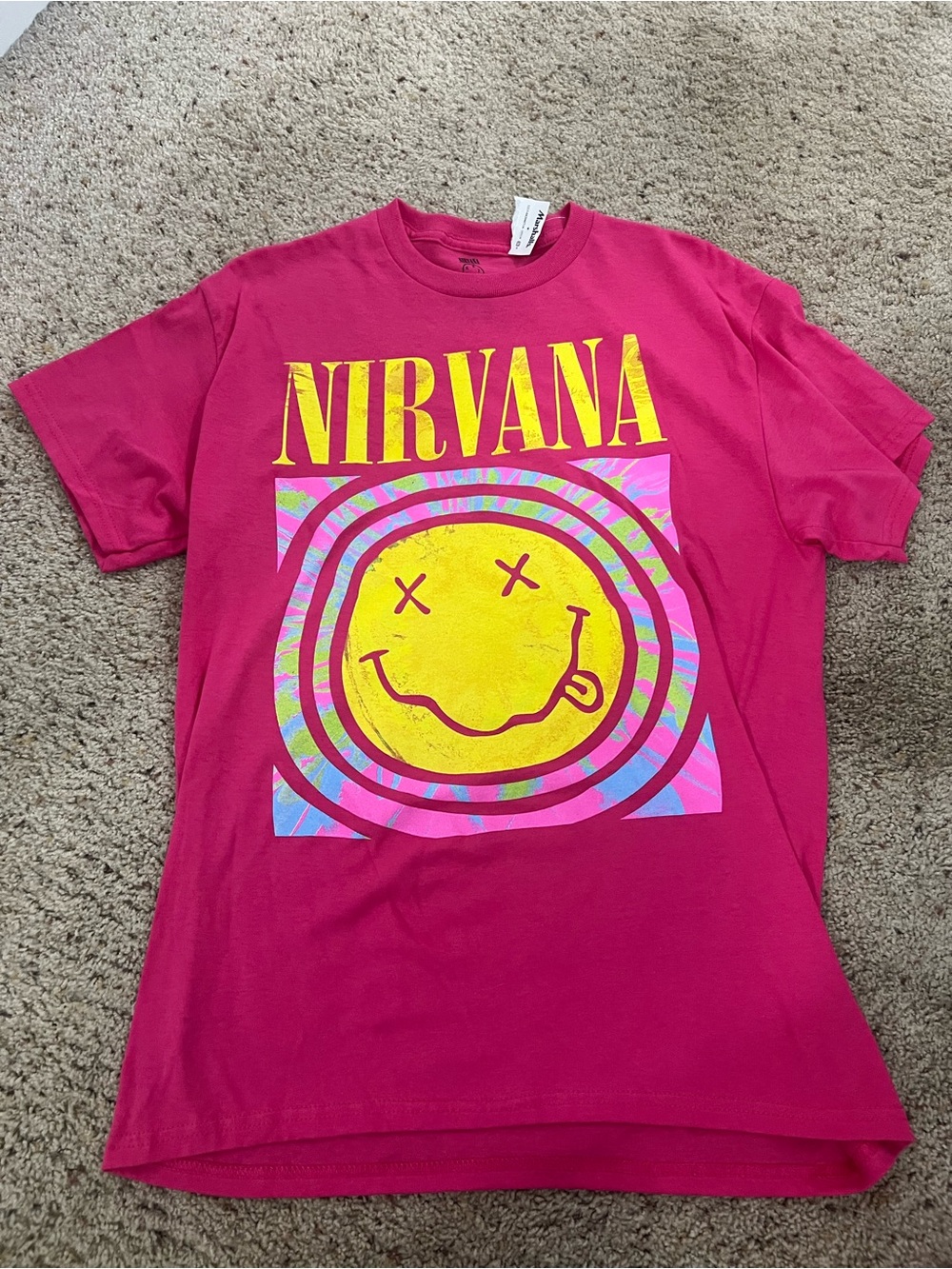 Nirvana Women Pink Graphic Logo Tee